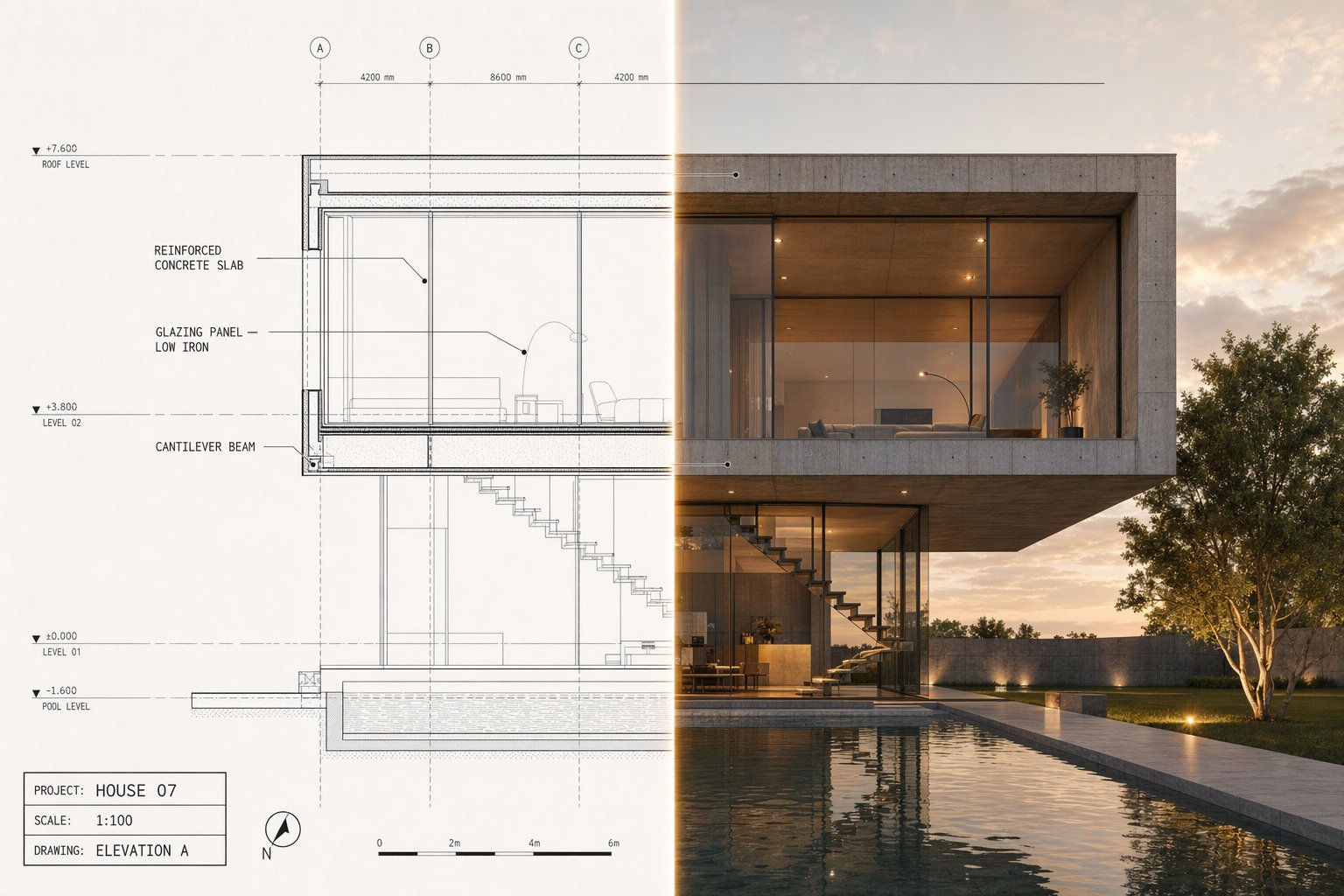 Blueprint-to-Render Split — GPT Image 2.0 example