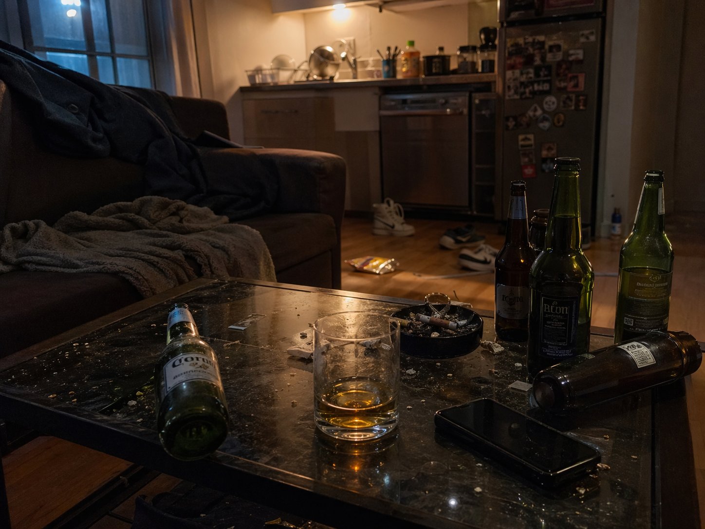 Post-Party Apartment at 3 AM — GPT Image 2.0 example