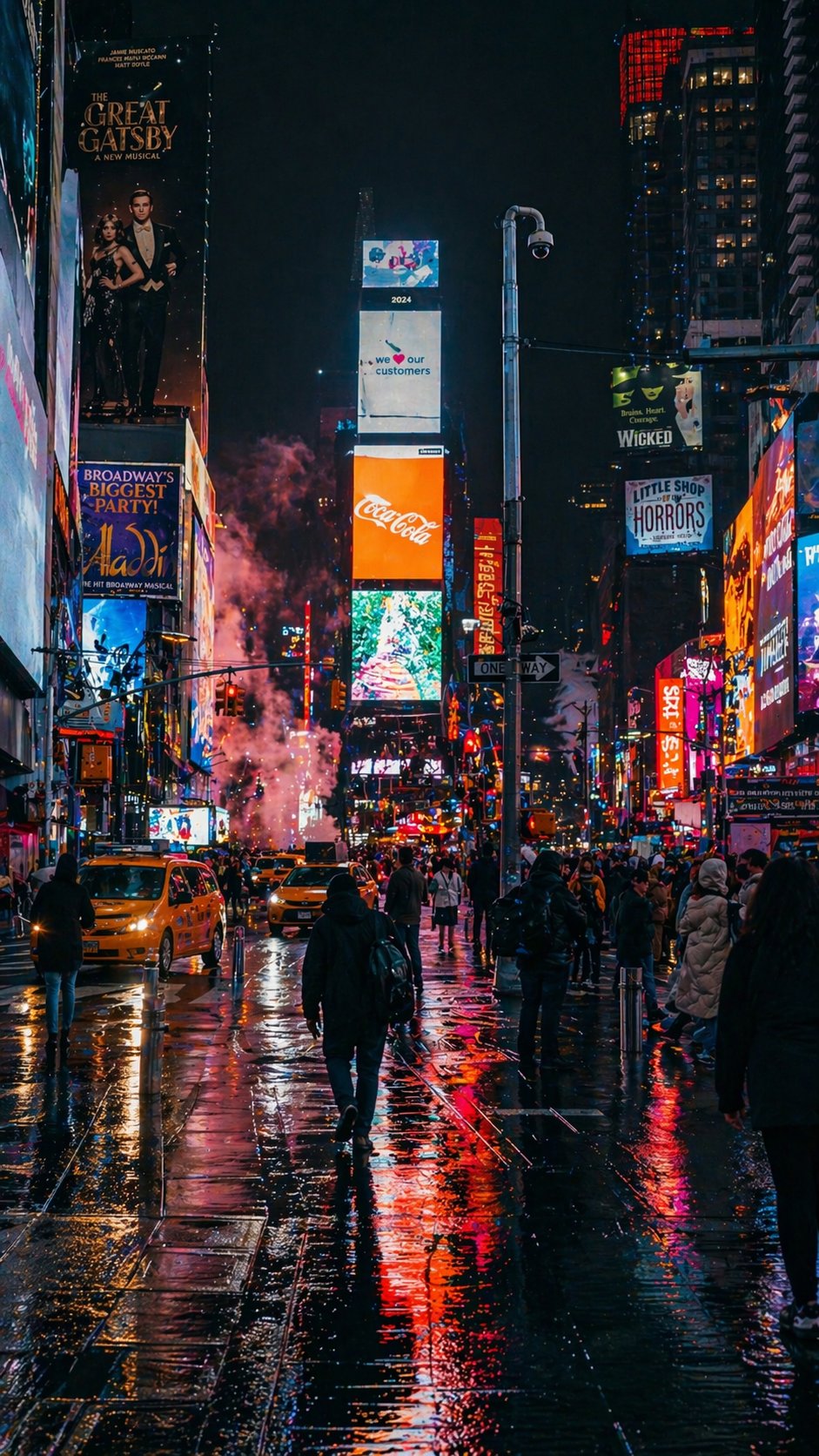 Times Square at Night in Rain — GPT Image 2.0 example